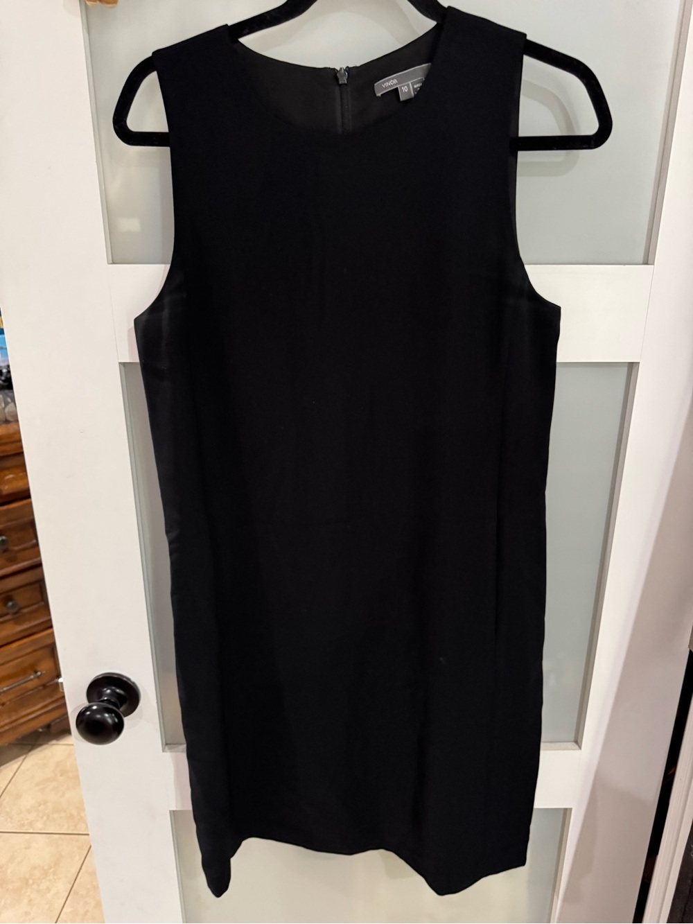 Vince Black Sleeveless Sheath Dress
